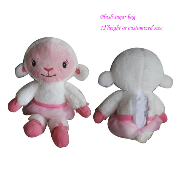 14'' Cute Fuzz Plush Stuffed Long Ears Rabbit /Bunny Animals Backpack - 图片 4
