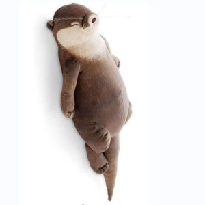 Stuffed Otter Pencil Bag Toy for Keyboard Mouse Palm