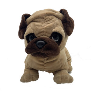 Soft Fluffy Puppy Bulldog Stuffed Animal 8 inch
