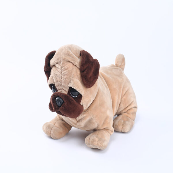 Soft Fluffy Puppy Bulldog Stuffed Animal 8 inch - 图片 3