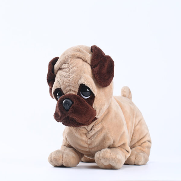 Soft Fluffy Puppy Bulldog Stuffed Animal 8 inch - 图片 2