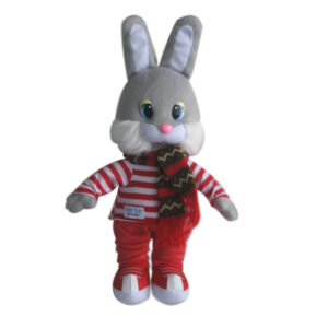 Cartoon handmade fabric soft rabbit 100% cotton toys