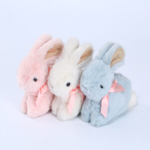 Cute soft realistic pink rabbit bunny stuffed toys