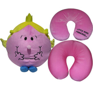 Little Miss Princess Branded Stuffed Animal Reversible Plush toy with Pillow