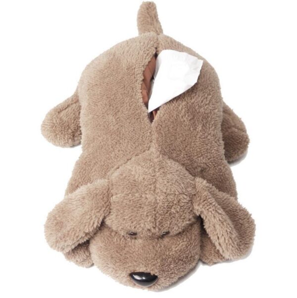 Super Soft Plush Dog Tissue Box Cover Paper Holder Napkin Box for Car Home Bathroom Kitchen Office