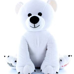 12'' Sitting Nissan Cartoon White Polar Bear Stuffed Toy